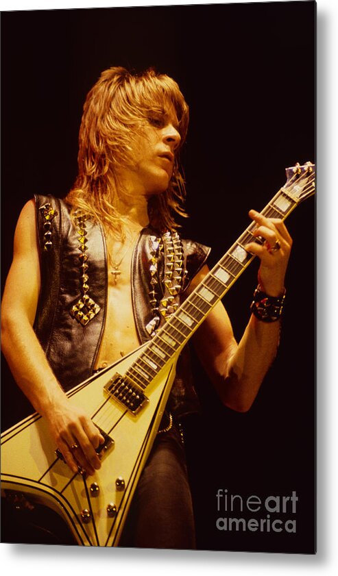 Concert Photos For Sale Metal Print featuring the photograph Randy Rhoads at The Cow Palace in San Francisco by Daniel Larsen