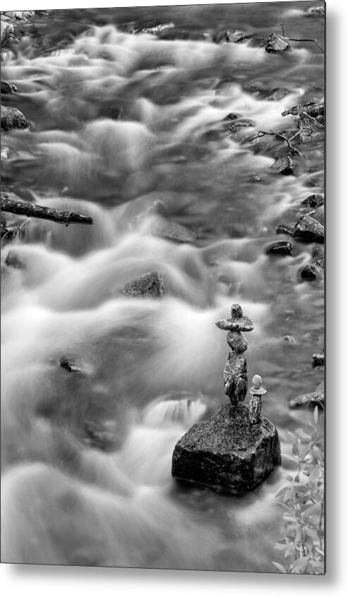 Favorite Materials: Rock Metal Print featuring the photograph Stacked 46 by MyRockn Art