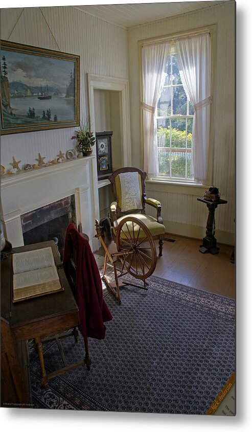 Lighthouse Metal Print featuring the photograph Inside Yaquina Bay Lighthouse by Mick Anderson