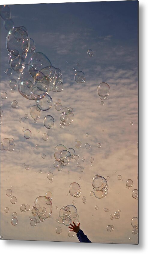 Bubbles Metal Print featuring the photograph Never Give Up by Jeannette Hunt