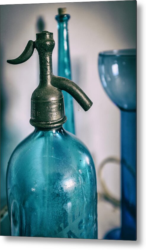 Vintage Metal Print featuring the photograph Vintage Blue #1 by Georgia Clare