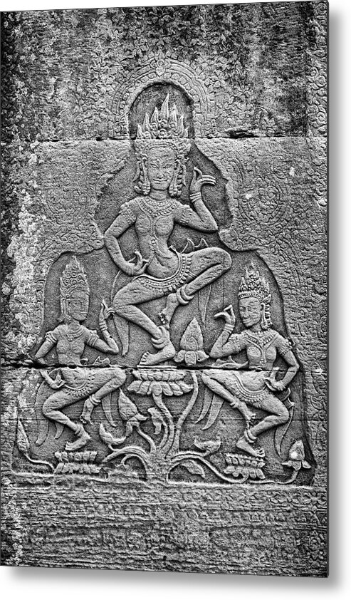 Apsara Metal Print featuring the photograph Apsaras 3, Angkor, 2014 by Hitendra SINKAR