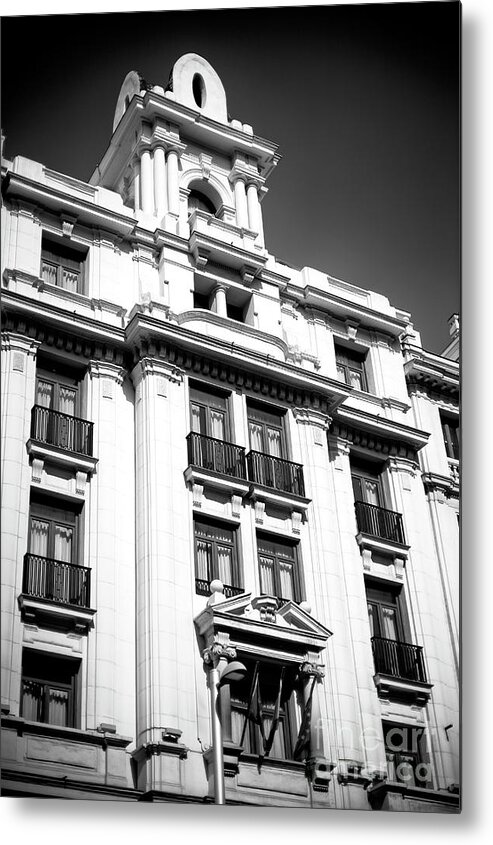 Architecture Details On Gran Via Madrid Metal Print featuring the photograph Architecture Details on Gran Via Madrid by John Rizzuto