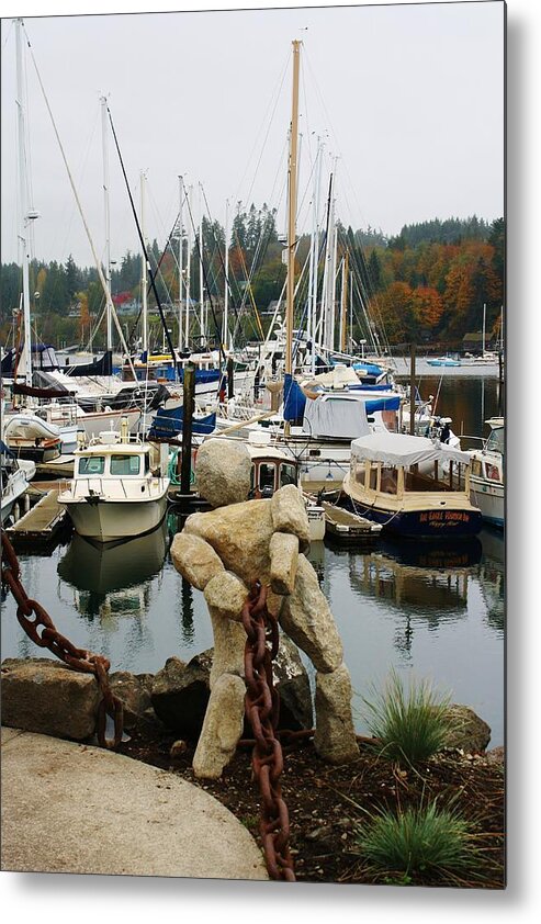 Sailboats Metal Print featuring the photograph Bainbridge Harbor by Bruce Bley