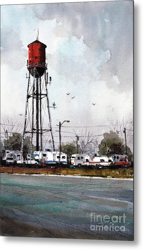 Wink Metal Print featuring the painting Boomtown Man Camp by Tim Oliver