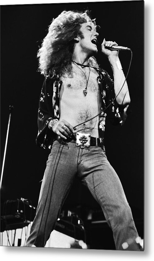 Led Zeppelin Metal Print featuring the photograph Led Zeppelin Robert Plant 1975 by Chris Walter