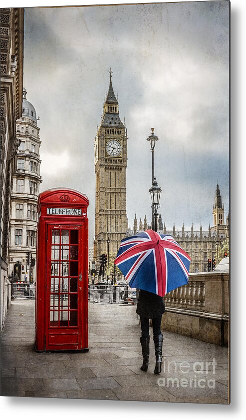 London Metal Print featuring the photograph London Lady by Stacey Granger