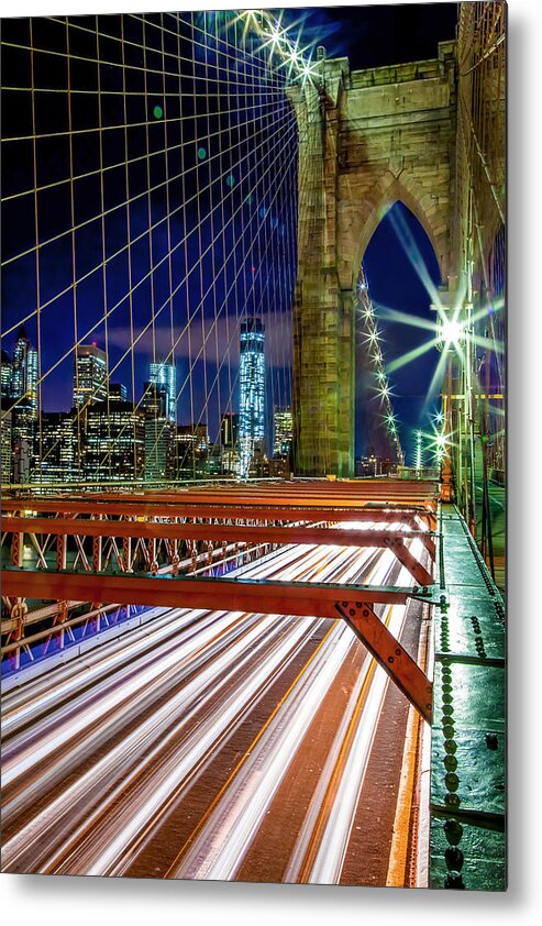 New York City Metal Print featuring the photograph Manhattan Gateway by Az Jackson