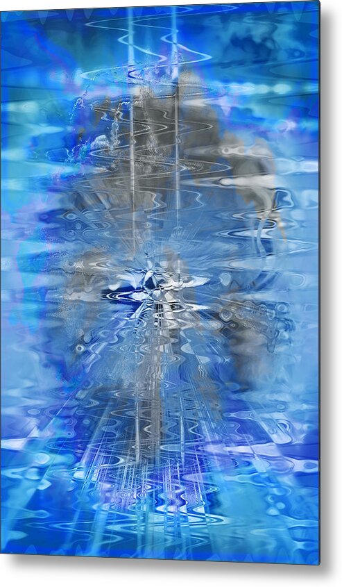 Quantum Reflections Metal Print featuring the digital art Quantum Reflections by Kellice Swaggerty