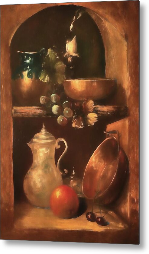 Still Life Metal Print featuring the photograph Shelf Life 2 by Donna Kennedy