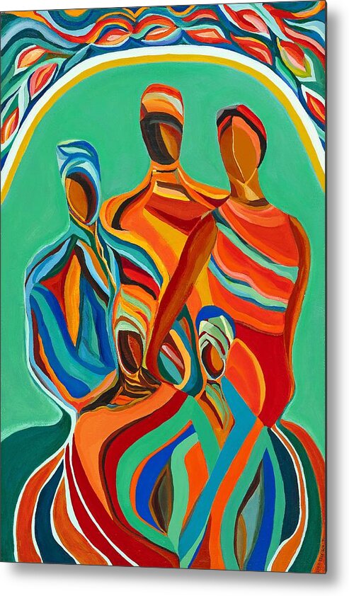 Colors Metal Print featuring the painting The ties that bind by Ida Mitchell