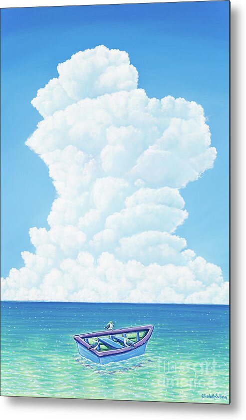 Seascape Metal Print featuring the painting When Three is not a Crowd by Elisabeth Sullivan