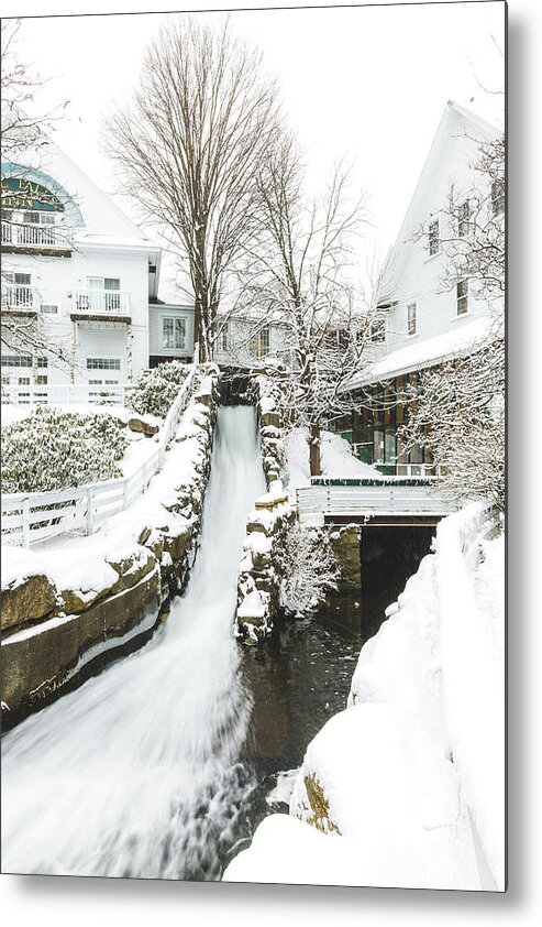 Canon Metal Print featuring the photograph Winter at Mill Falls 2017 by Robert Clifford