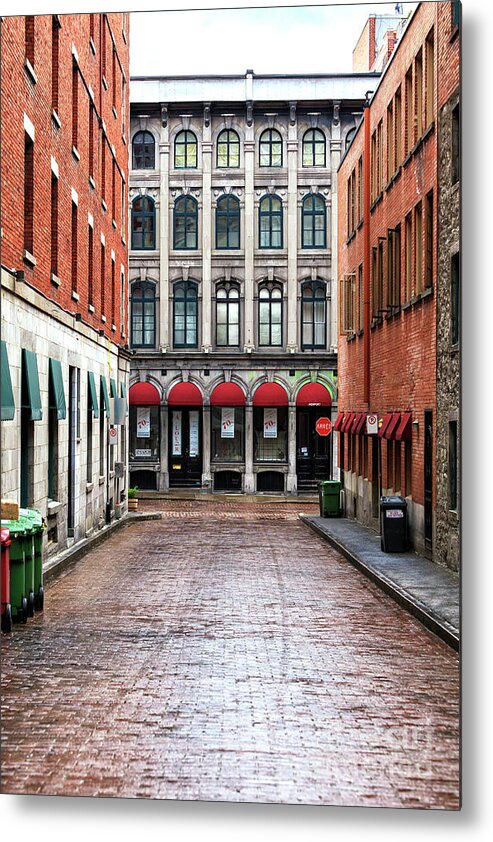 Old Montreal Alley Metal Print featuring the photograph Old Montreal Alley by John Rizzuto