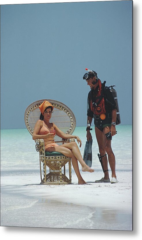 Child Metal Print featuring the photograph A Friendly Chat by Slim Aarons