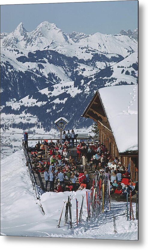 Gstaad Metal Print featuring the photograph Eagle Club by Slim Aarons