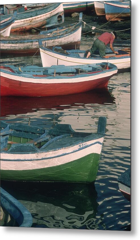 People Metal Print featuring the photograph Fishing Boats by Slim Aarons