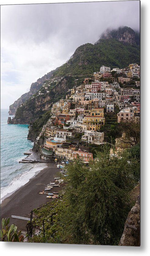 Landscape Metal Print featuring the photograph Positano Italy by Mike Evangelist