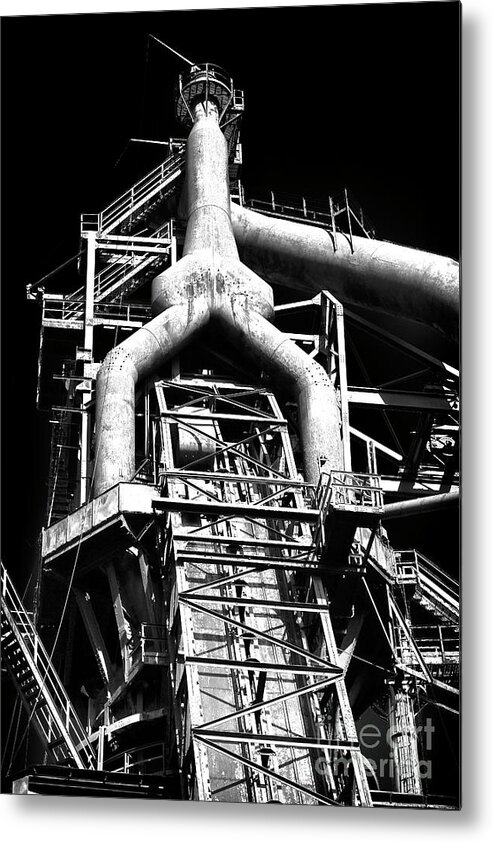 Bethlehem Steel Giant Metal Print featuring the photograph Bethlehem Steel Giant in Pennsylvania by John Rizzuto