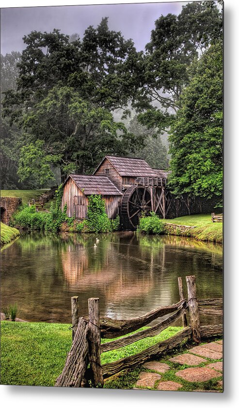 North Carolina Metal Print featuring the photograph Blue Ridge Parkway Mabry Mill 2 by Dan Carmichael