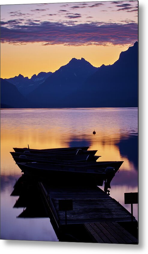 Montana Metal Print featuring the photograph Lake MacDonald Sunrise by Jon Glaser