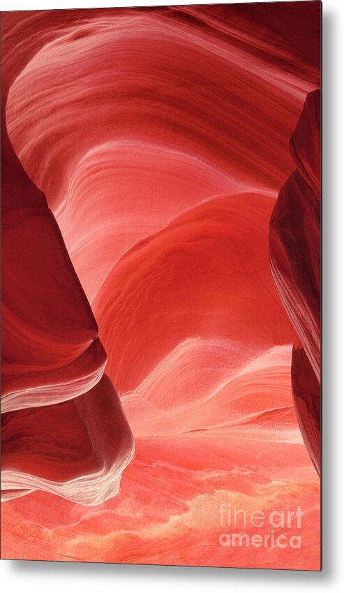 Dave Welling Metal Print featuring the photograph Pink Sandstone Detail Lower Antelope Slot Canyon Arizona by Dave Welling