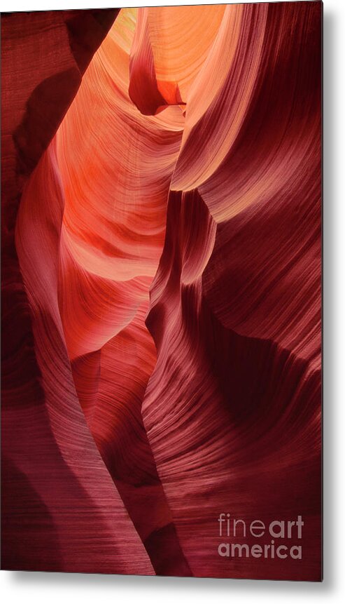 Dave Welling Metal Print featuring the photograph Sandstone Walls Lower Antelope Slot Canyon Arizona by Dave Welling