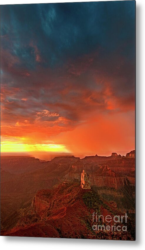 North America Metal Print featuring the photograph Sunrise Storm Point Imperial North Rim Grand Canyon NP Arizona by Dave Welling