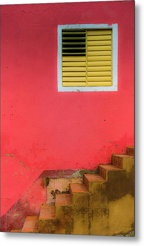 © 2015 Lou Novick All Rights Revered Metal Print featuring the photograph Yellow Vent by Lou Novick