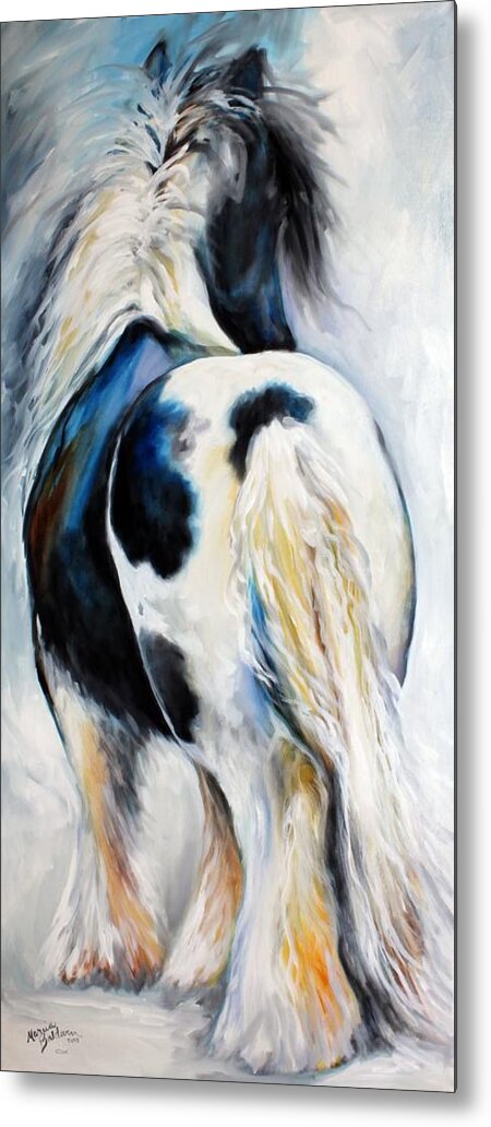 Horse Metal Print featuring the painting Gypsy Vanner Modern Abstract by Marcia Baldwin