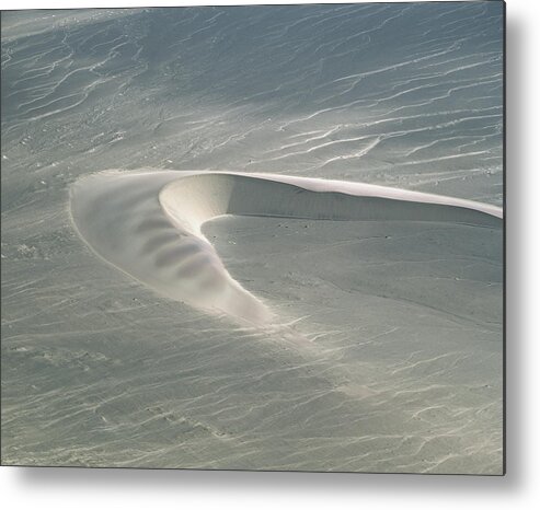 Feb0514 Metal Print featuring the photograph Aerial Of Barchan Dunes Skeleton Coast #1 by Gerry Ellis