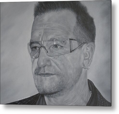Bono Metal Print featuring the painting Bono #1 by David Dunne