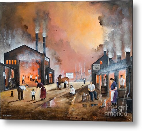 England Metal Print featuring the painting Dudleys By Gone Days - England by Ken Wood
