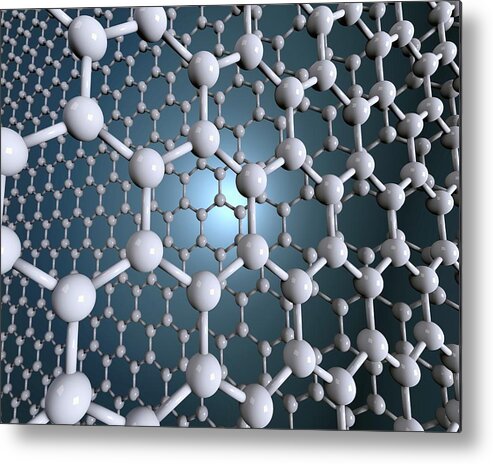 Carbon Metal Print featuring the photograph Graphene Sheets #1 by Robert Brook