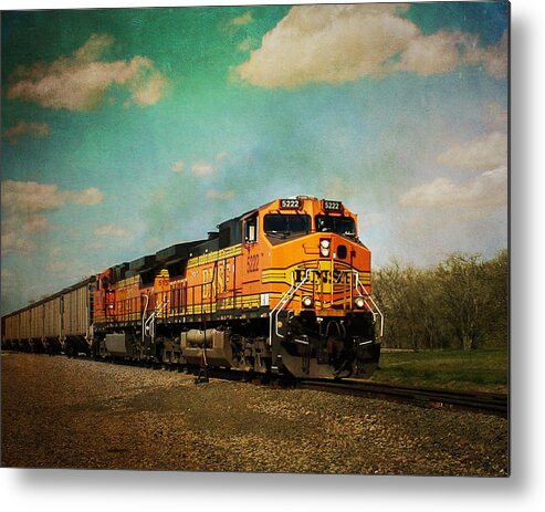 Bnsf Railroad Metal Print featuring the photograph Hear the Train A Coming by Jeff Mize