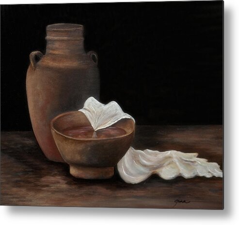 Pottery Metal Print featuring the painting Maundy #1 by Gina Cordova