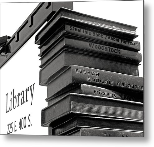 Library Metal Print featuring the photograph Steal this Book by Rona Black