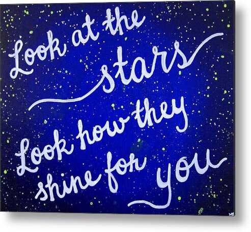 Look At The Stars Metal Print featuring the painting 11x14 Look at the stars by Michelle Eshleman