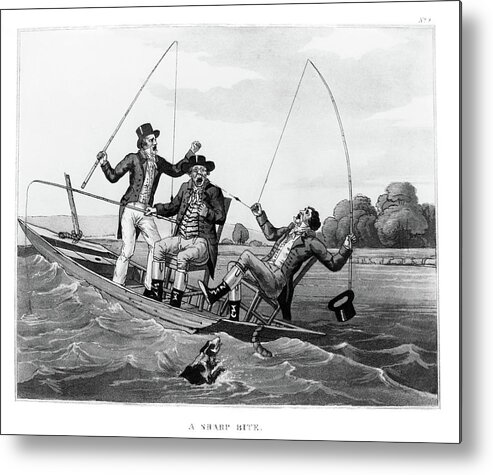 1800s Three 19th Century Men In Boat Metal Print by Vintage Images - Fine  Art America