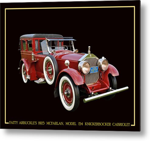 Canvas Prints Of 1923 Mcfarlan Twin Valve Six Metal Print featuring the photograph 1923 McFarlan Twin Valve Six by Jack Pumphrey