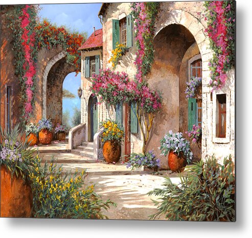 Arches Metal Print featuring the painting Archi E Fiori by Guido Borelli