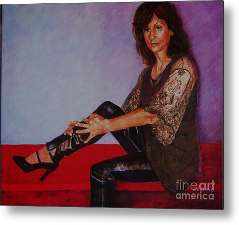 Portrait Of Maria Metal Print featuring the painting Portrait Of Maria by Dagmar Helbig