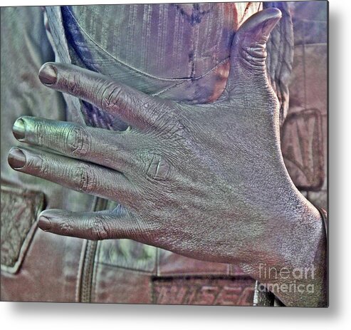 Hand Metal Print featuring the photograph Tin Man Hand #2 by Lilliana Mendez