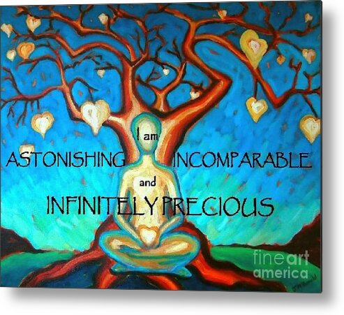 Inspirational Metal Print featuring the painting We Are Infinitely Precious #2 by Janet McDonald
