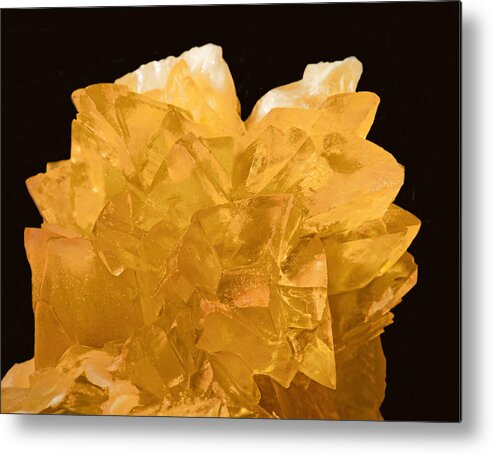 Nature Metal Print featuring the photograph Calcite Crystals #3 by Millard H. Sharp