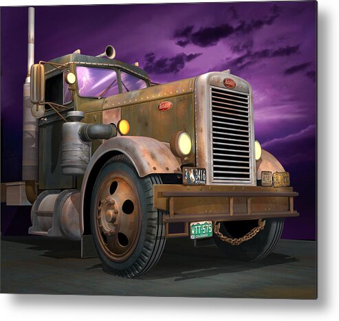 Truck Metal Print featuring the digital art Ready 2 Duel by Stuart Swartz