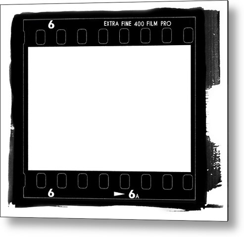 Empty Metal Print featuring the photograph 35mm Film Rebate From A Camera by Dial-a-view