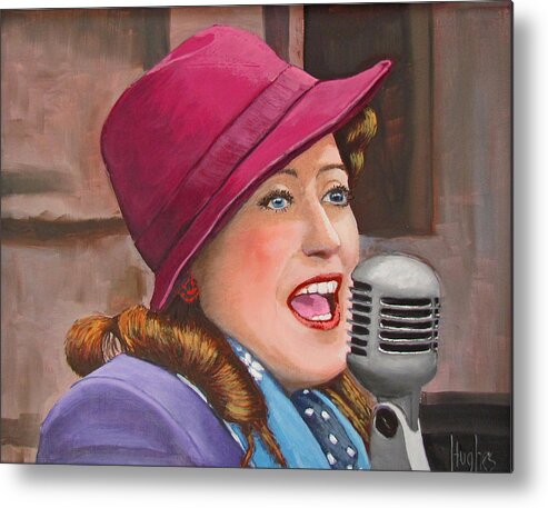 1940s Metal Print featuring the painting 40s SINGER by Kevin Hughes