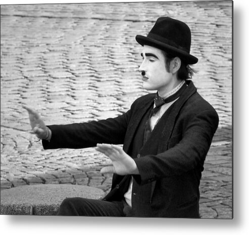 Mime Metal Print featuring the photograph 9 - Show Time - French Mime by Nikolyn McDonald