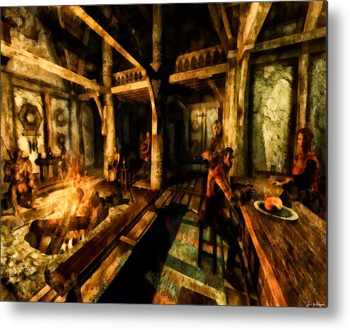 Www.themidnightstreets.net Metal Print featuring the digital art A Place to Relax by Joe Misrasi